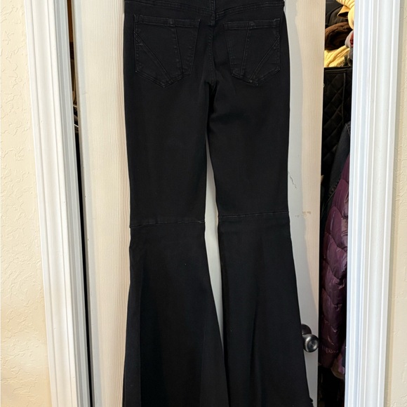 Women's Black Flared Jeans - Picture 2 of 10